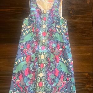 Lilly Pulitzer Blue and Pink Patterned Dress